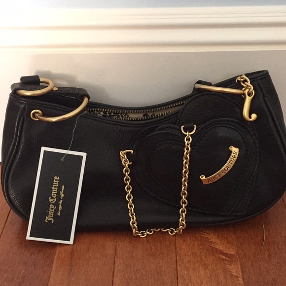 JUICY COUTURE black leather bag new WITH tags - Picture 2 of 8